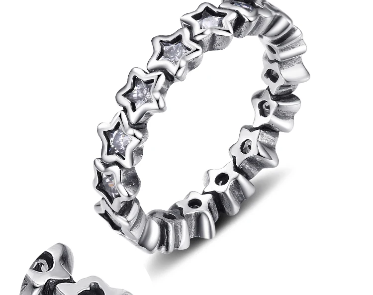 Jewelrypalace 925 пробы серебро Мода звездное небо стекируемые перстни для девочек подарок на день рождения Мода Fine Jewelry Лидер продаж
