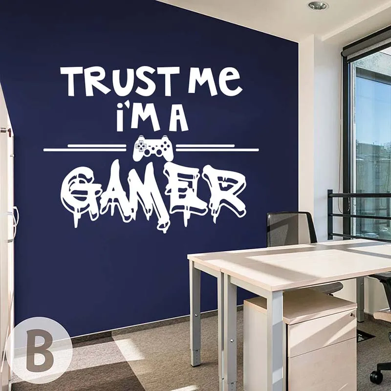 Наклейка на стену Trust Me I Am A Gamer стикер для игровой комнаты приставки Ps4 PS3