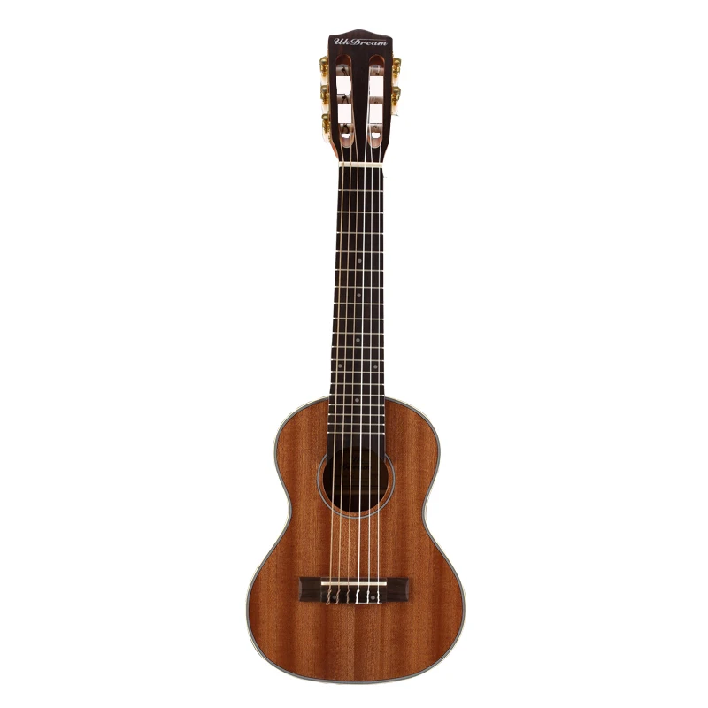 Acouway 28 дюймов гитара Guitalele гитара гавайская укулеле Сапеле корпус 6 струн 18 лад Классическая Ручка с дополнительной сумкой, тюнер