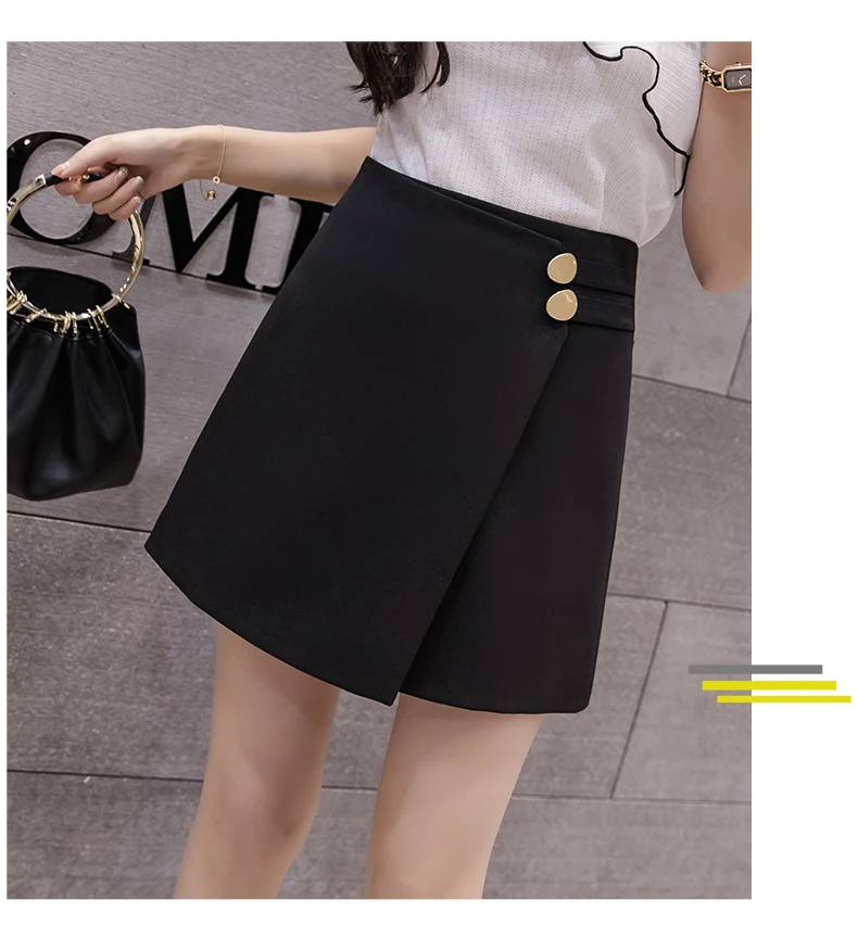 Шифоновая юбка для женщин Новинка лета 2020 Корейская Студенческая черная