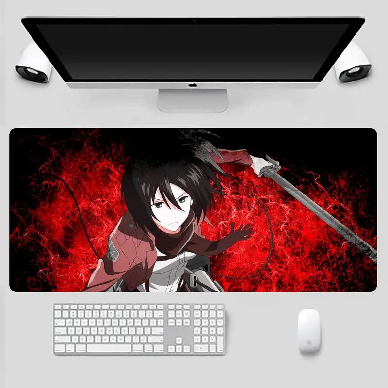 

Attack on Titan anime Laptop Computer Mousepad Game Office Work Mouse Mat pad X XL Non-slip Laptop Cushion mouse pad