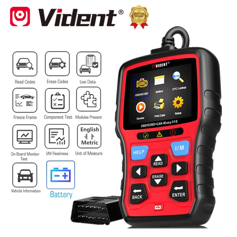 

Vident iEasy310 OBD2 Automotive Diagnostic Scanner OBDII EOBD Car Tools Check Engine Code Reader PK KW850 OBD2 Scanner