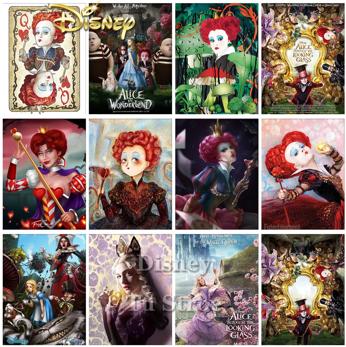 

Disney Full Square/Round Drill 5D DIY Diamond Painting Alice in Wonderland 3D Diamond Embroidery Cross Stitch Home Decor Gift