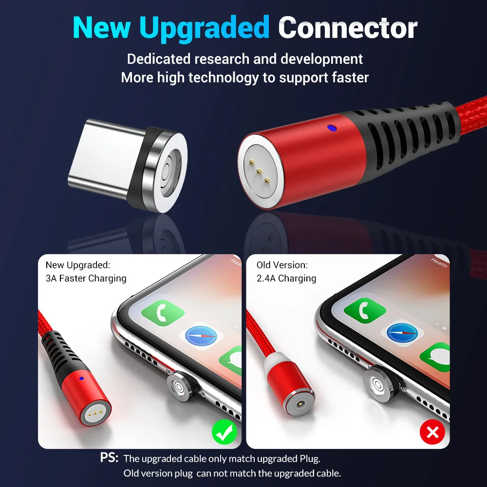 Магнитный кабель 8 PIN Тип C для iPhone 11Pro Samsung S9 S10 Micro USB Быстрый волшебный