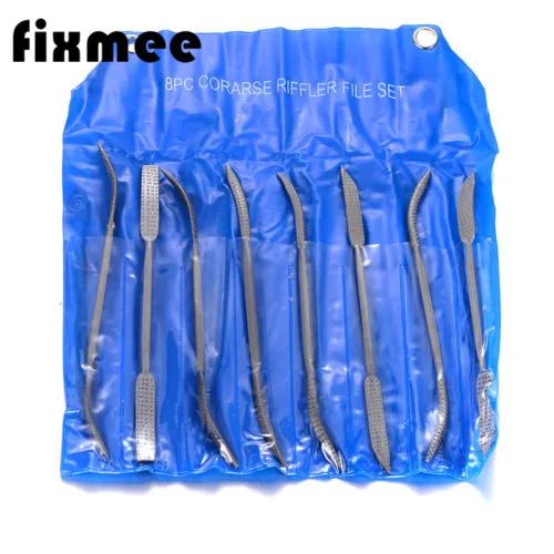 Fixmee 8 шт. мини деревянный Рабочий Rasp Riffler файл набор двухсторонний грубая ручная