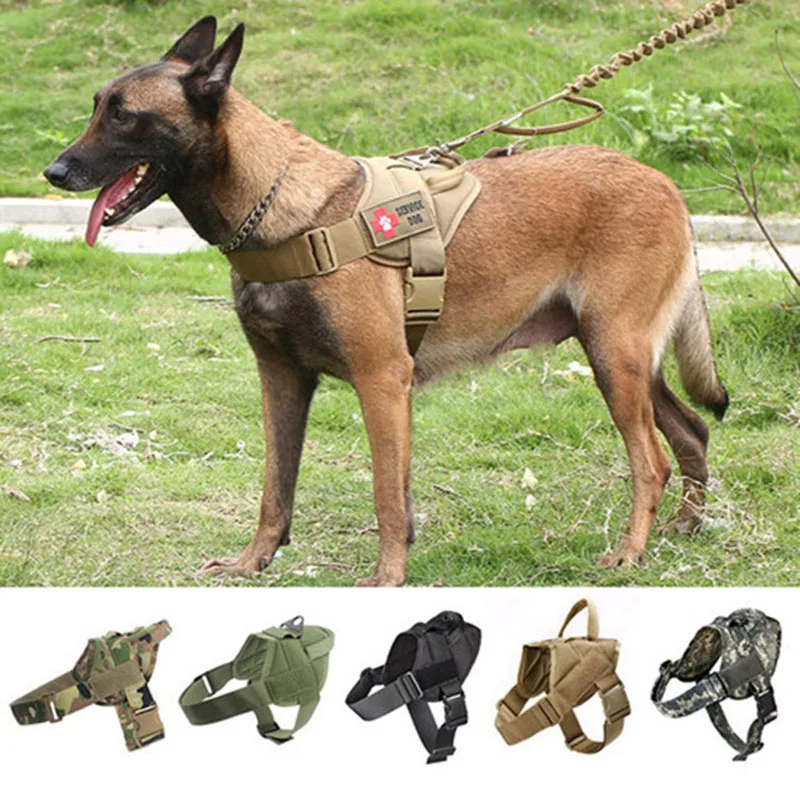 

Тактическая шлейка для собак, военный жилет с металлической пряжкой, аксессуар для тренировок немецкой овчарки Doberma