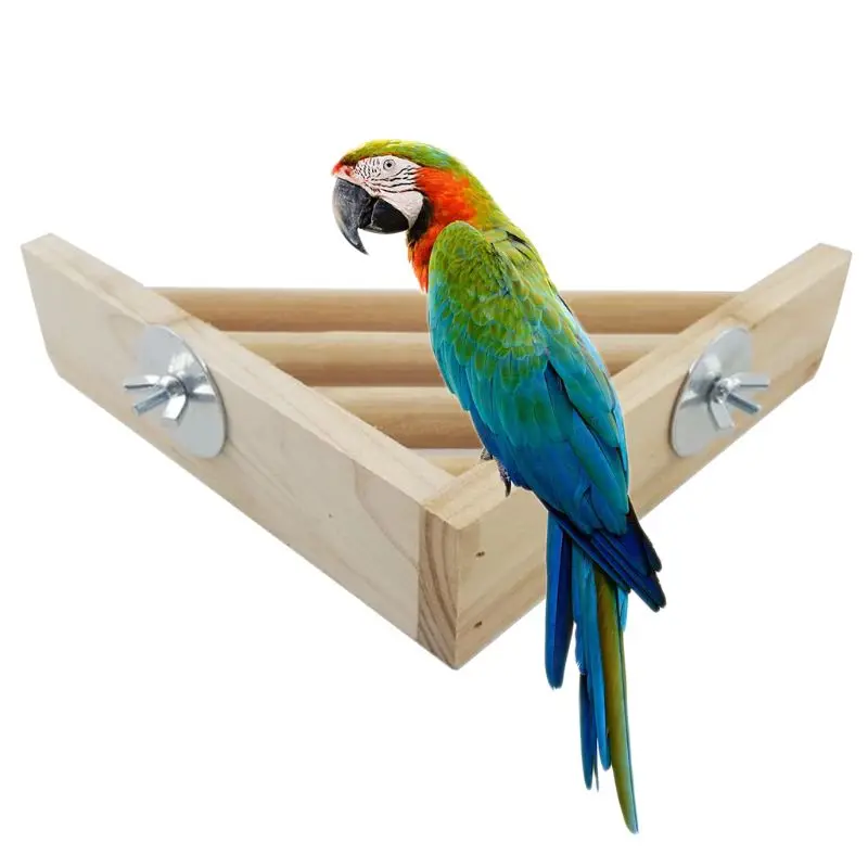 Pet деревянная полка угловая платформа для клетки птицы стенд хомяк