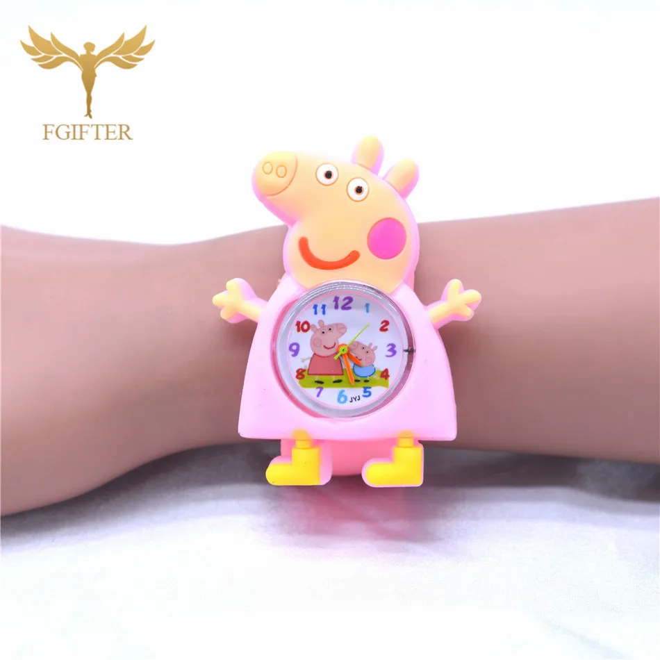 Hot Girls Princess Watches Pink Rubber Cinderella Watch for Kids Girl Plastic Quartz Wristwatch Children's Gift