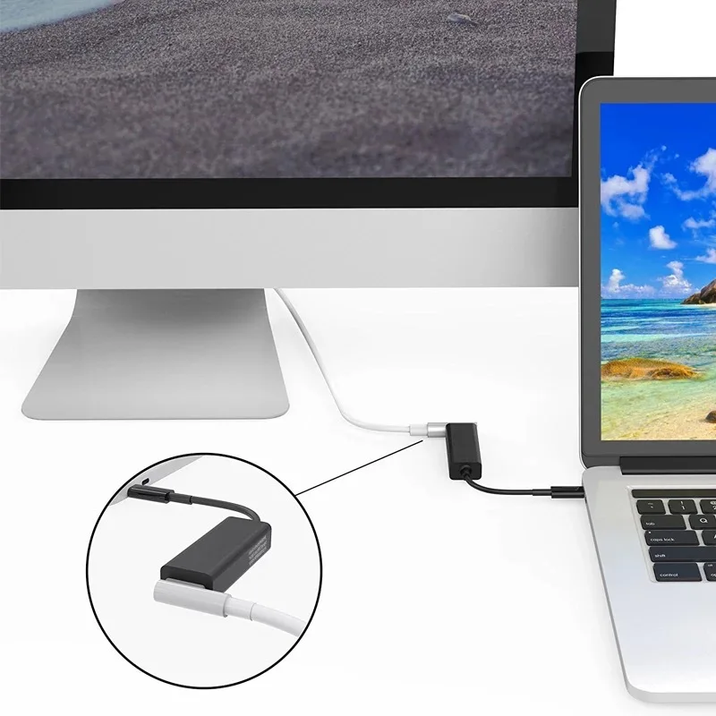 Адаптер для зарядки с USB-преобразователем типа C на 1 и 2 устройства Magsafe