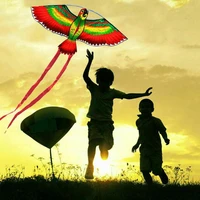 new red parrots kite with single line breeze kite flying outdoor good quality flying fun sports for kids children 11055cm