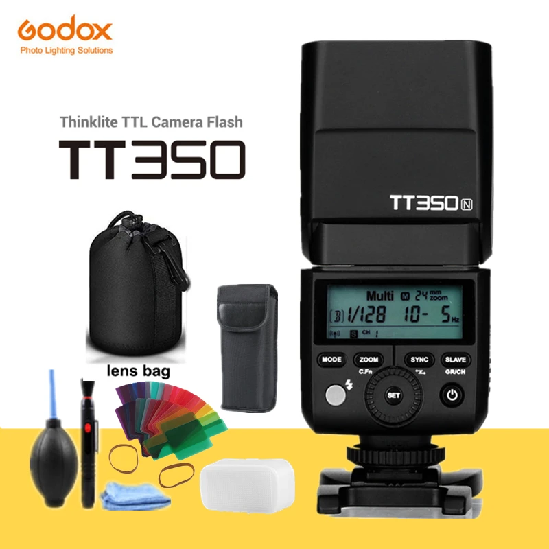 

Godox TT350 Mini Speedlite Flash 2.4GHz HSS 1/8000s TTL GN36 for Canon Nikon Sony Fujifilm lumix Olympus Pentax DSLR cameras
