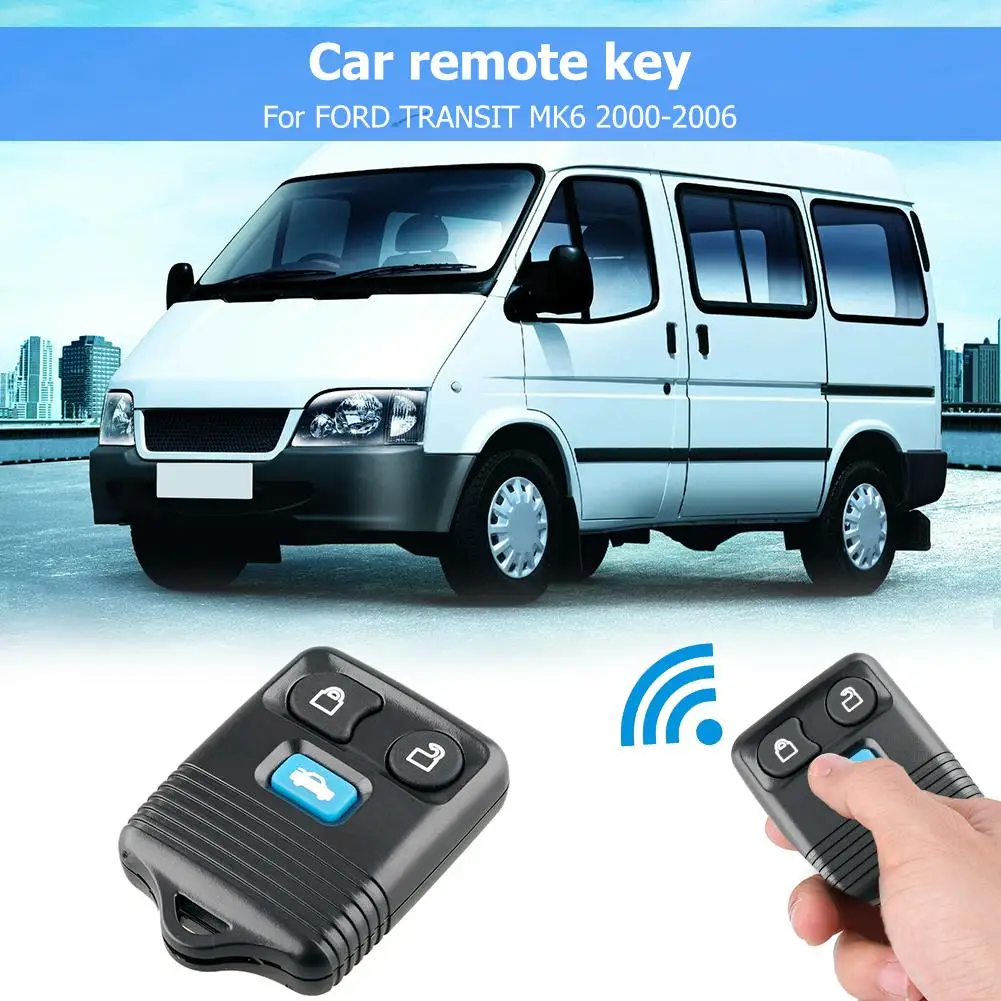 

433MHz 3 Button Remote Control Key Fob Case with Chip ABS plastic for Ford TRANSIT MK6 TRANSIT CONNECT