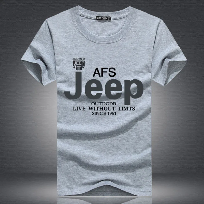 Летняя хлопковая футболка с короткими рукавами и принтом мужская повседневная