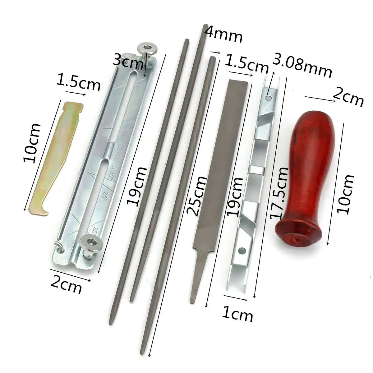 

8Pcs/set Chainsaw Sharpener File Guide Bar Chain Woodworking Saw Tool Set Woodworking Tool Parts