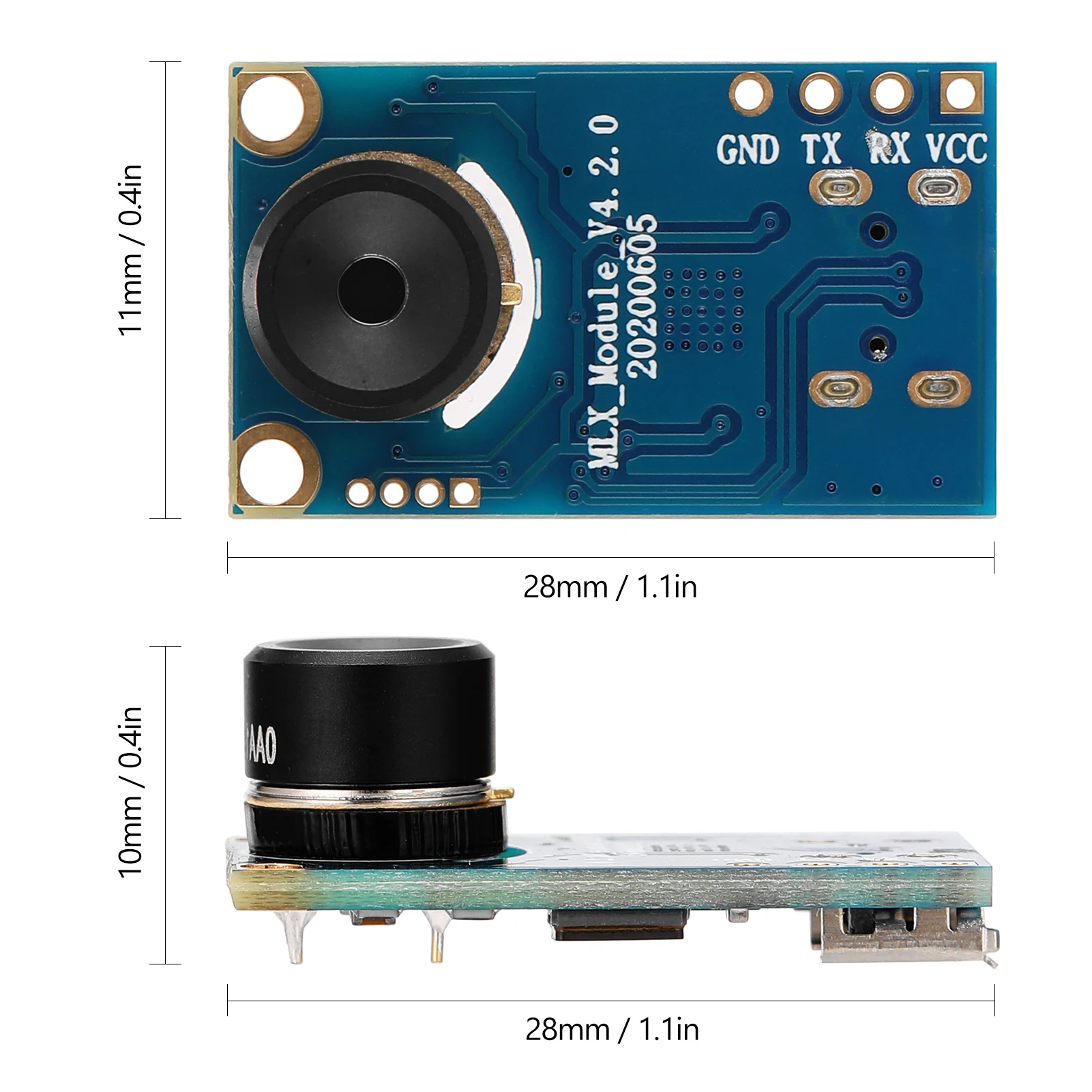 

MLX90640BAA 110*75 Sensor Perspective -40~300 Detection Thermal imaging Sensor DIY Tools DIY Sensor Module 32 * 24 Dot Matrix