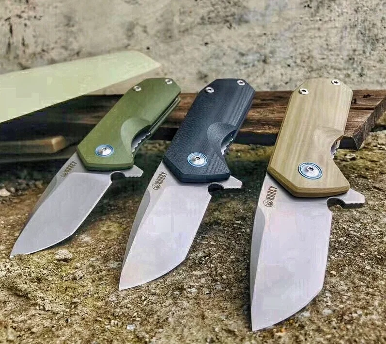 KUBEY KU203 EDC Флиппер нож, лезвие Tanto D2 и Ручка G10 Открытый складной нож с металлическим карманным зажимом для кемпинга пеших прогулок