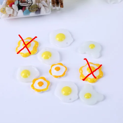 eggs mix 50 шт. смешанный цвет Kawaii плоские "сделай сам" миниатюрный искусственная еда-муляж бусины кабошон «Торт» Драгоценности для скрапбукинга бусины - Цвет: eggs mix
