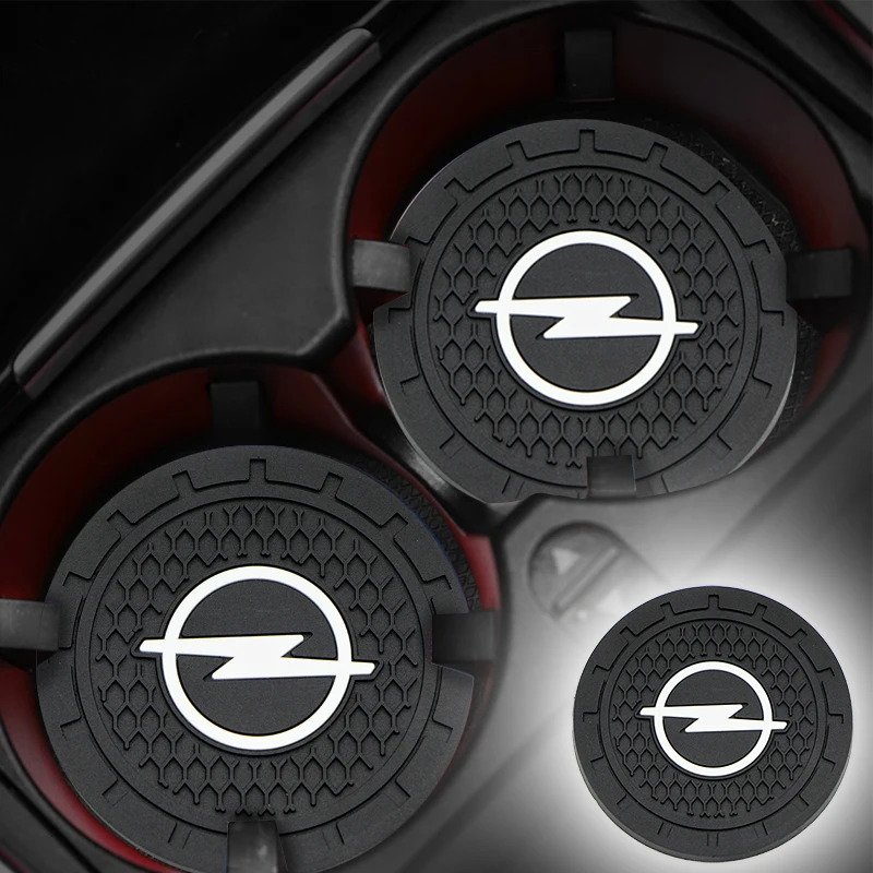 

2pcs Car Badge Cup Holder Mat Silicagel water Coaster for Opel Astra H G J Insignia Mokka Zafira Corsa Vectra C D
