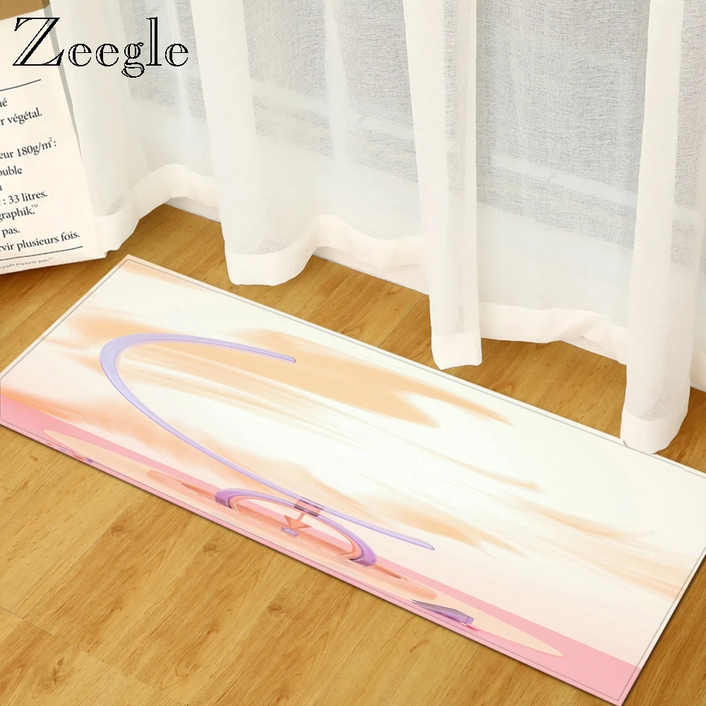 Мягкий ковер Zeegle для украшения дома фланелевый Противоскользящий коврик