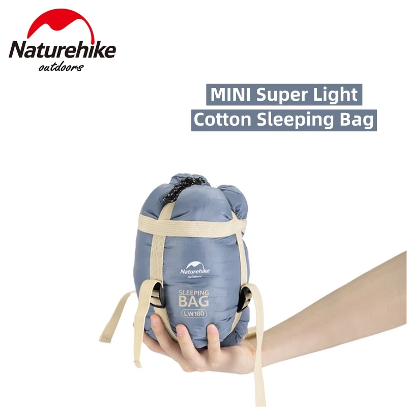 

Спальный мешок Naturehike LW180, портативный ультралегкий Хлопковый мешок для отдыха на открытом воздухе, походов, водонепроницаемый, натуральный