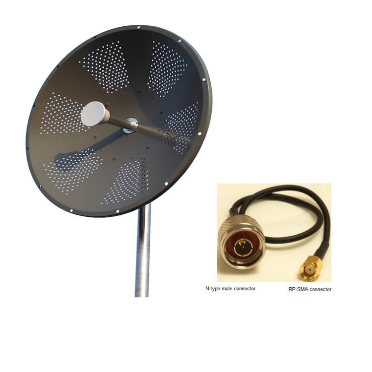 

5.8GHz 30dBi Wifi Parabolic Antenna with Cable
