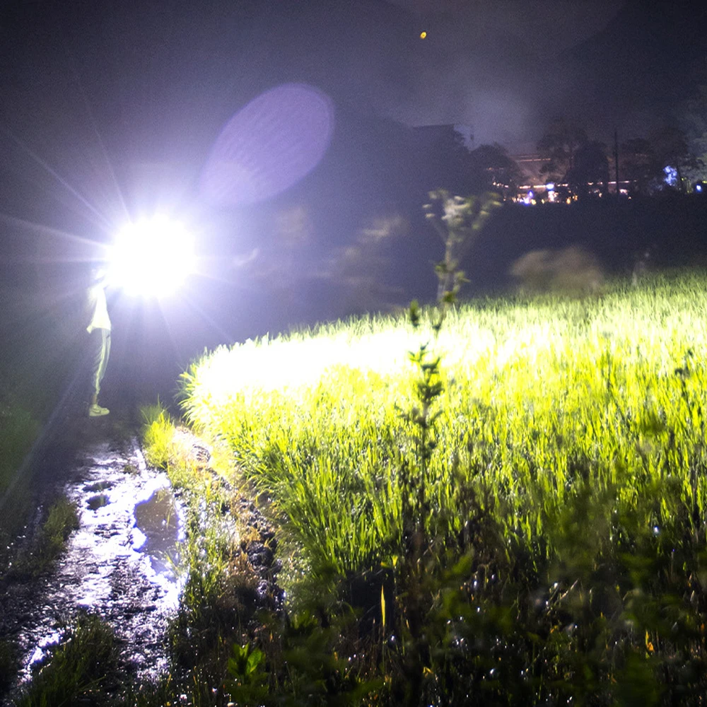 

50000LM Led Flashlight IPX6 Waterproof With COB Flashlights Torch Lanterna Built in Battery Outdoor Fishing Camping Work Lights