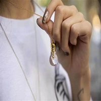 hip hop personality light bulb necklace female small necklace titanium steel ins wild network red pendant sweater chain wholesal