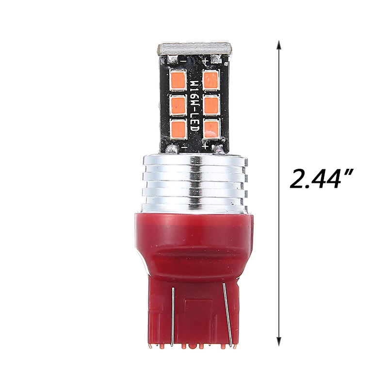 Universal 2pcs Car Auto 7443 Red LED Strobe Flash Blinking Brake Tail Light Parking Bulbs Lamp Accessories Parts | Автомобили и
