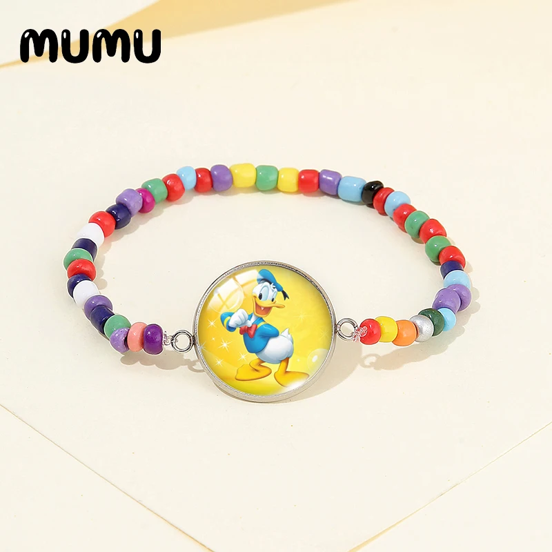 Новинка 2021 Микки и Минни фотография Дональд Дейзи фотобраслет стеклянный купол