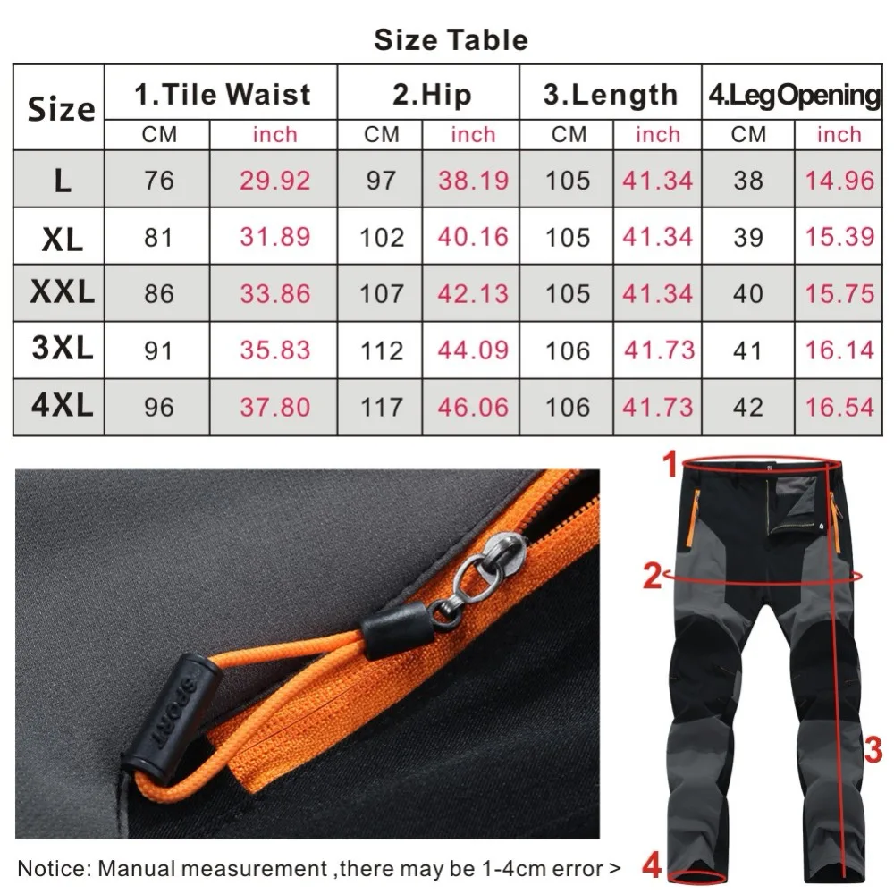 Мужские быстросохнущие брюки Facecozy лоскутные ветрозащитные для скалолазания