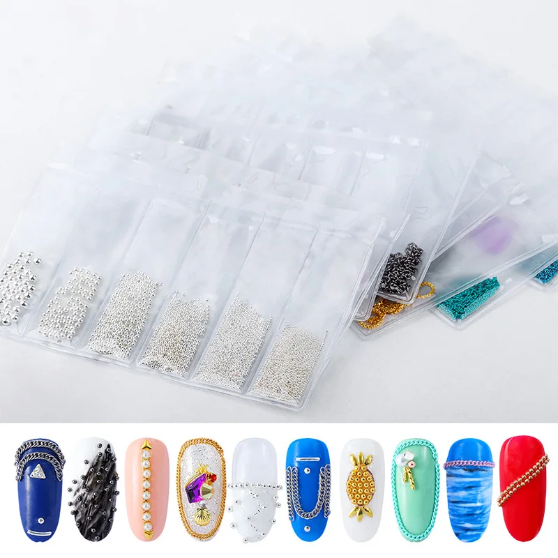 Металлическая цепочка Стразы для дизайна ногтей 6 ячеек ювелирные украшения