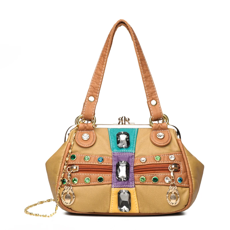 

Сумка на плечо женская с цепочкой, дизайнерский саквояж большой вместимости с плетением и зажимом, роскошный чемоданчик кросс-боди