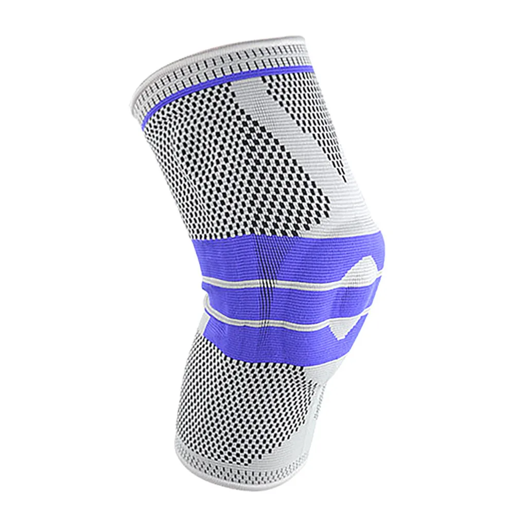 

1 Pcs Knee Patella Protector Brace Silicone Spring Knee Pad Basketball Running Compression Knee Sleeve Support Sports Kneepads