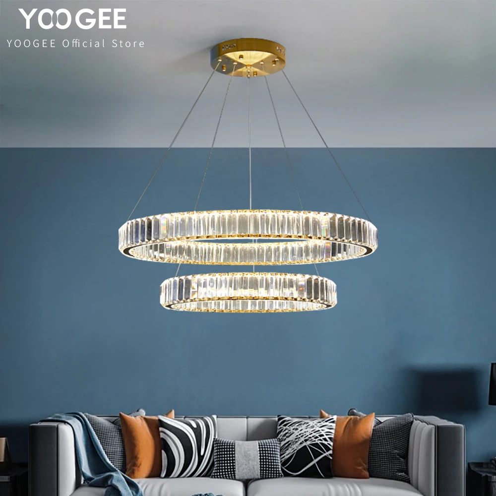 Роскошная хрустальная люстра освещение для гостиной Хрустальная Круглая