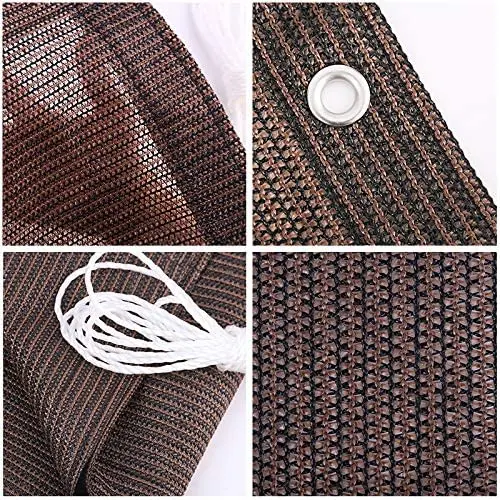 

Privacy Fence Screen Windscreen Cover, 3x4M Fabric Shade Tarp Netting Mesh Cloth Heavy Duty Brass Grommets for Balcony Patio