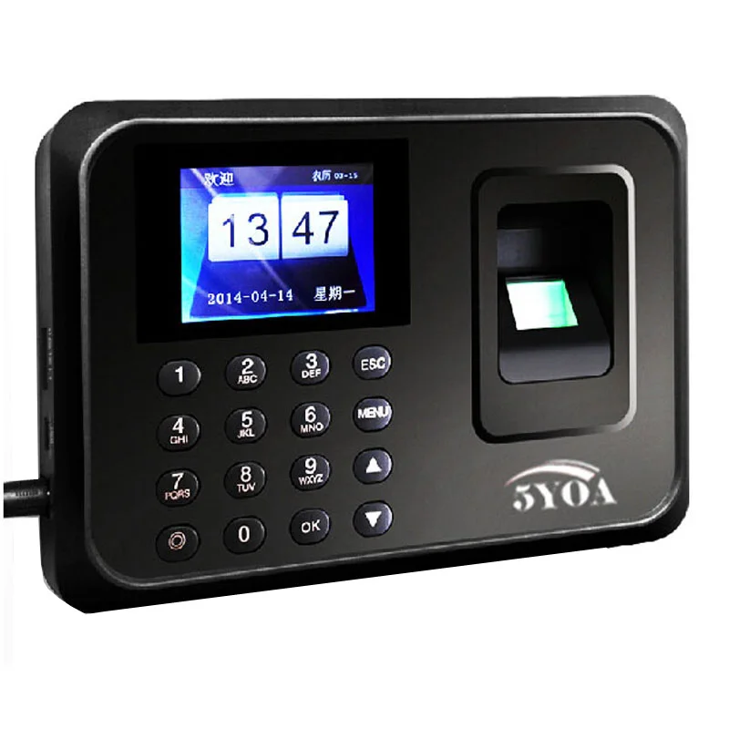 

A01 Biometric Attendance System USB Fingerprint Reader Time Clock Employee Control Machine Electronic Device Spanish Spain En