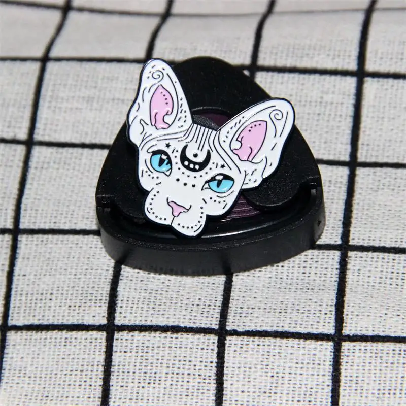 Популярные аксессуары заколки для лацканов без волос в форме кота искусственная