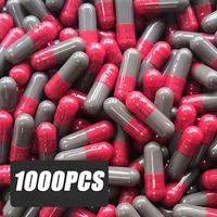1000pc 3capsules separated box red gray colored hard gelatin empty capsules hollow gelatin capsules joined or separated capsule