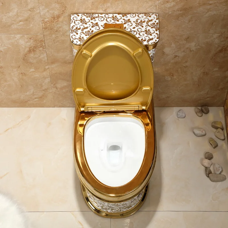 Местный Золотой туалет унитаз позолоченный для отеля|Туалеты| |