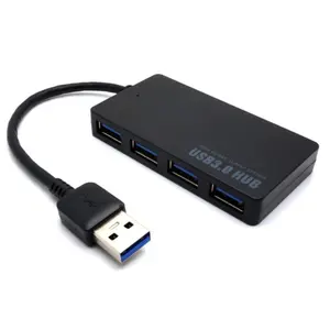 Ультра-тонкий 4-портовый USB3.0 концентратор высокой Скорость индикатор светильник usb-хаб для мульти-устройство для портативного компьютера
