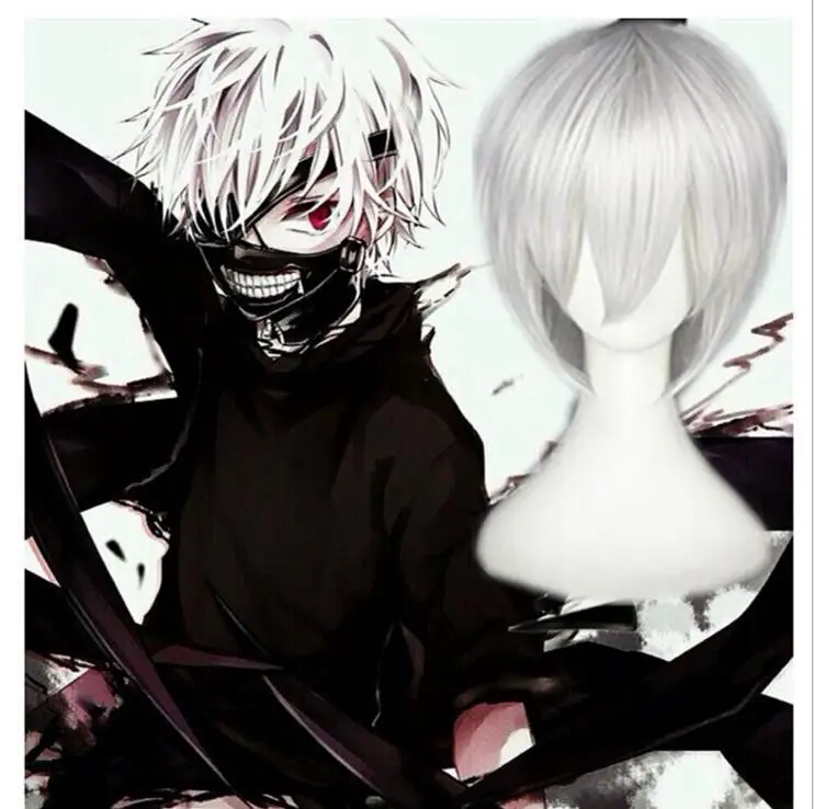 Парик для косплея высокое качество Токийский Гуль костюм Кена канеки парики