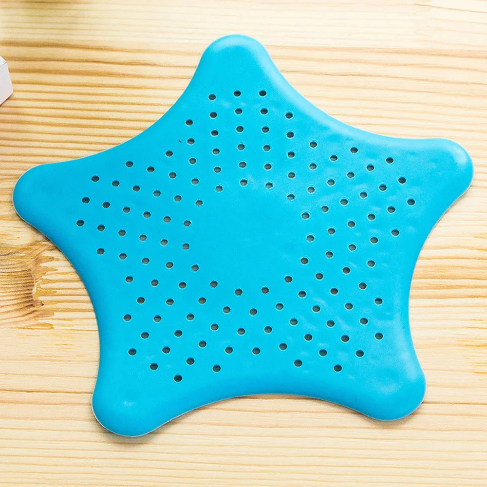 

Five-Pointed Star Drain Cover Sink Strainer Silicone Sink Drain Trap Hair Catcher Bathtub Strainers For Floor Kitchen Laundry
