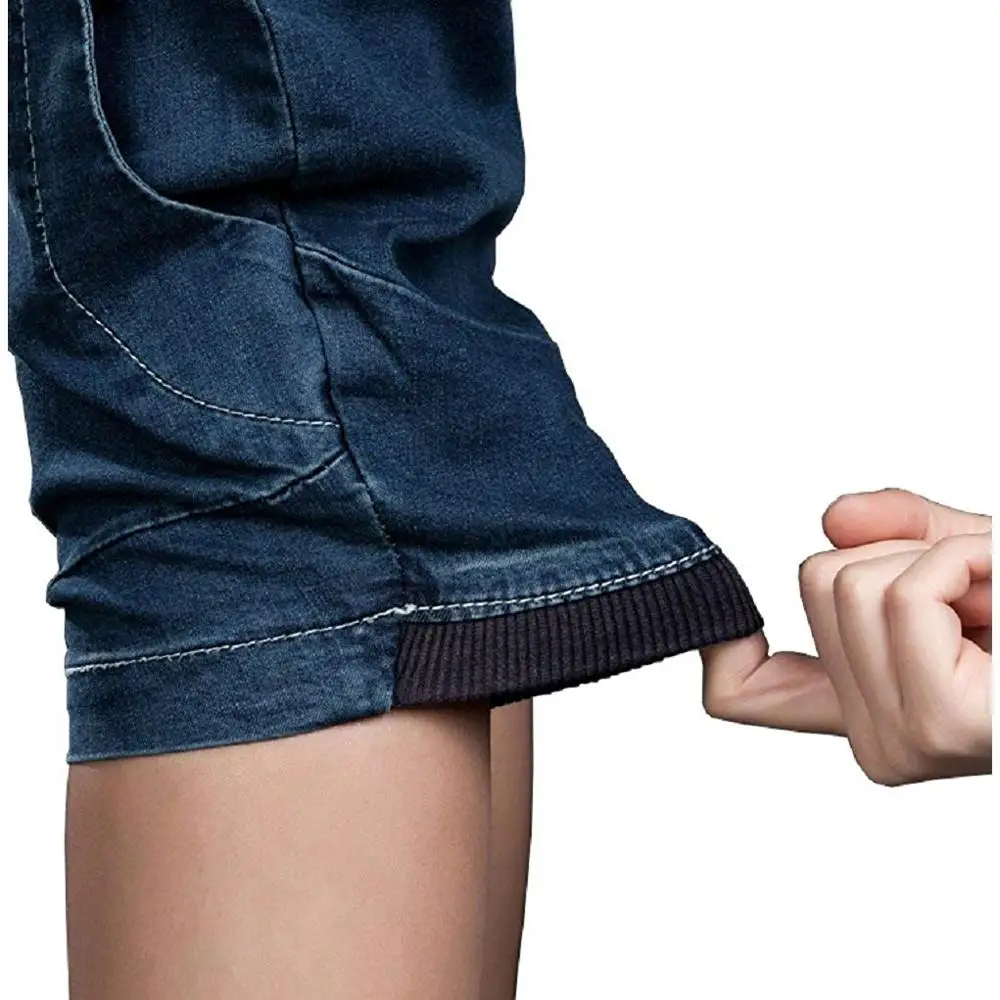 Женские джинсовые брюки-карандаш темно-синие облегающие брюки с эластичным