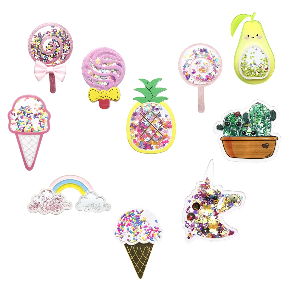 10 шт./компл. смешанный шейкер прозрачный пластиковый с блестками сделай сам