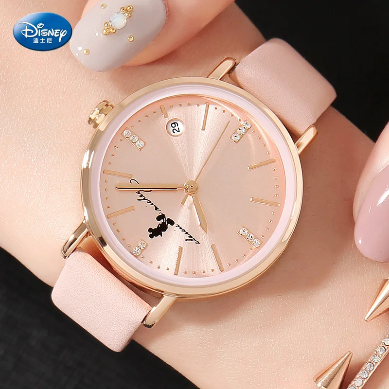 Часы кварцевые для девочек с кожаным ремешком и пряжкой из сплава|Женские