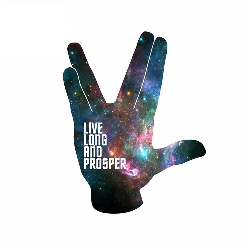 

13X10CM Exterior Accessories Live Long and Prosper Star Trek Auto Decal Bumper Window Car Stickers Decoration
