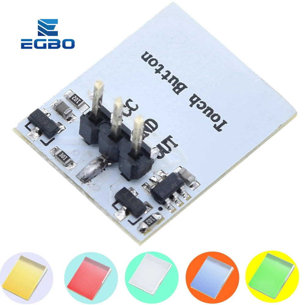 Емкостный сенсорный переключатель RGB зеленого синего красного и желтого цветов