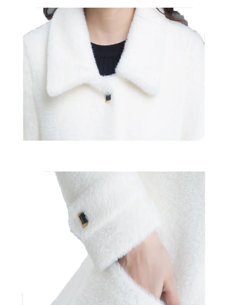 Haute Couture Fur Parkas Top Women Clothing Shaggy Coat Winter Imitate Mink Cashmere Keep Warm Outwear Quality Assurance 367