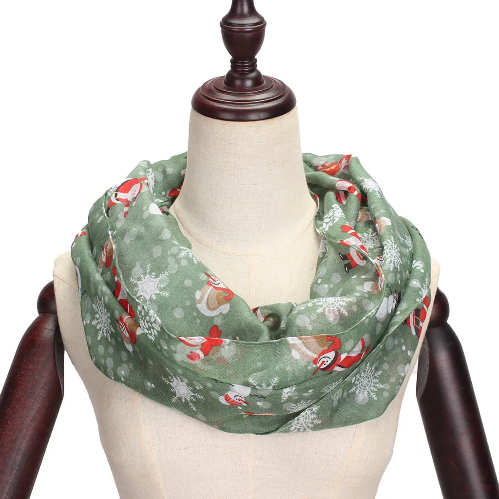 Весна-Зима 2020 Рождественский женский шарф в стиле Санта-Клауса снеговика