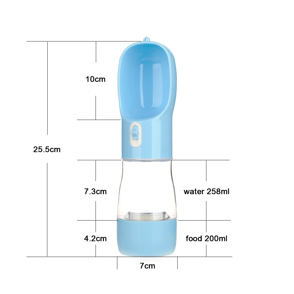 HOOPET Pet бутылочка для воды, миска для питья, портативная бутылка для воды, для еды, для домашних животных, для путешествий, для питья, миски для собак - Цвет: Синий